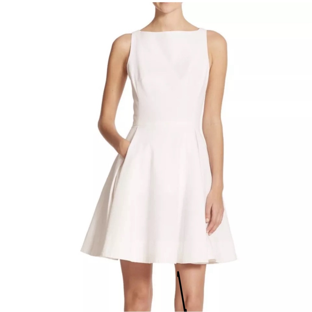 Polo Ralph Lauren Textured White A-Line Fit And Flare Dress Size 2